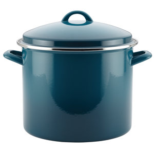 Enamel on Steel 12 Quart Covered Stockpot with lid