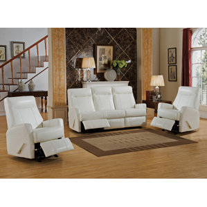 Toledo 3 Piece Leather Living Room Set by Amax