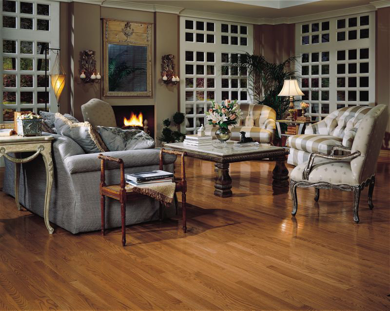 Bruce Flooring 2 14 Solid Oak Hardwood In Low Glossy 2 14 Solid Oak Hardwood Flooring In Low Glossy Gunstock