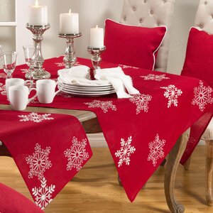 Snow Crystal Snowflake Tablecloth