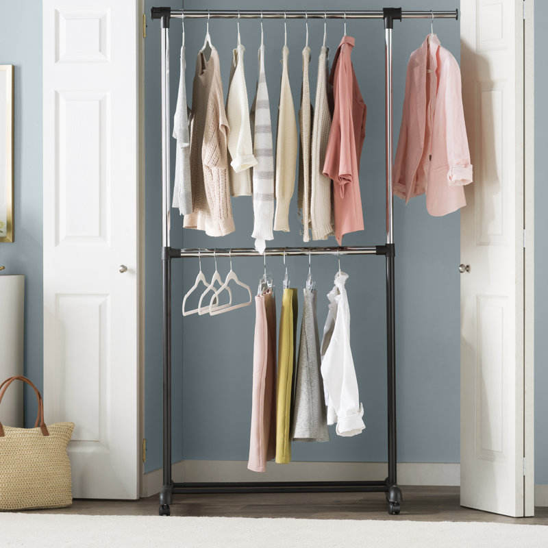 Wayfair Basics™ Wayfair Basics 60"73" W Adjustable Garment Rack & Reviews Wayfair
