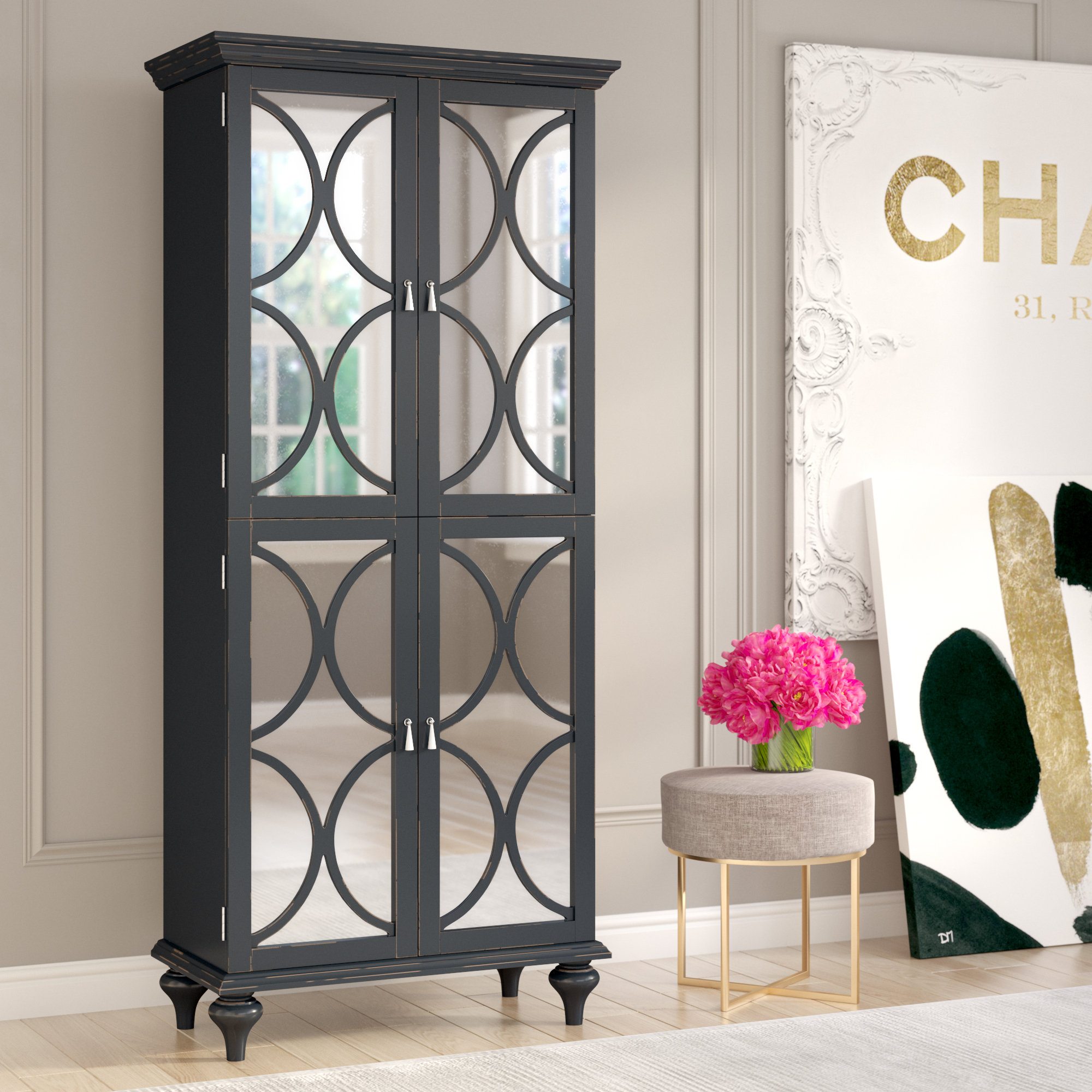 Willa Arlo Interiors Ingram Tall Mirrored Wine Bar Cabinet Willa Arlo Interiors Ingram Tall Mirrored Wine Bar Cabinet Reviews Wayfair