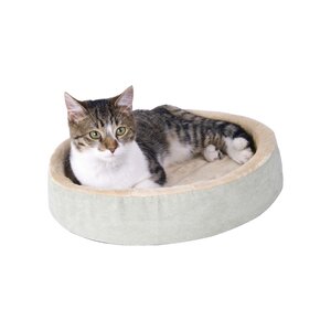 Cuddle Up Heated Cat Bed in Sage