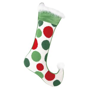 Polka Dots Needlepoint Stocking