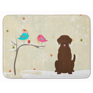 Christmas Presents Labrador Memory Foam Bath Rug
