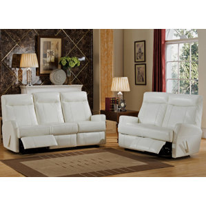 Toledo 2 Piece Leather Living Room Set by Amax