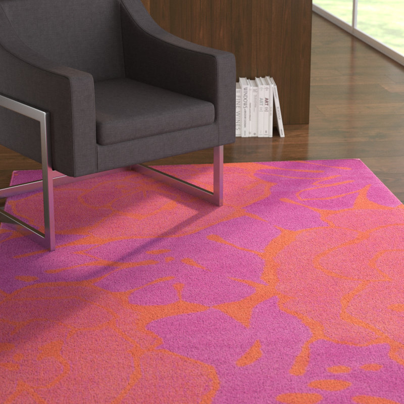 Latitude Run Abigail Hot Pinkcoral Area Rug Wayfair