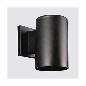 Casale Black Incandescent Plastic Cylinder 1-Light Outdoor Sconce