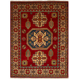 One-of-a-Kind Bernard Hand-Knotted Wool Dark Red Indoor Area Rug