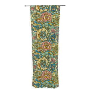 Pom Graphic Design Blooming Succulents Decorative Nature / Floral Sheer Rod Pocket Curtain Panels Panels (Set of 2)