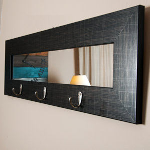 Wall Mirror With Hooks mirror wall hooks & coat racks you'll love | wayfair Wall Mirror With Hooks mirror wall hooks & coat racks you'll love | wayfair