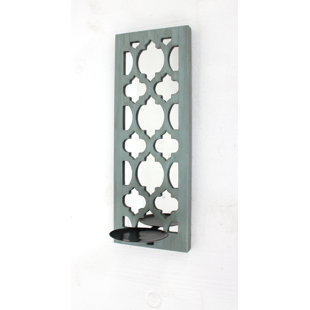 Rustic Wall Sconce Candle Wayfair Rustic Metal Sconce Candle With Mirror Set Of 2