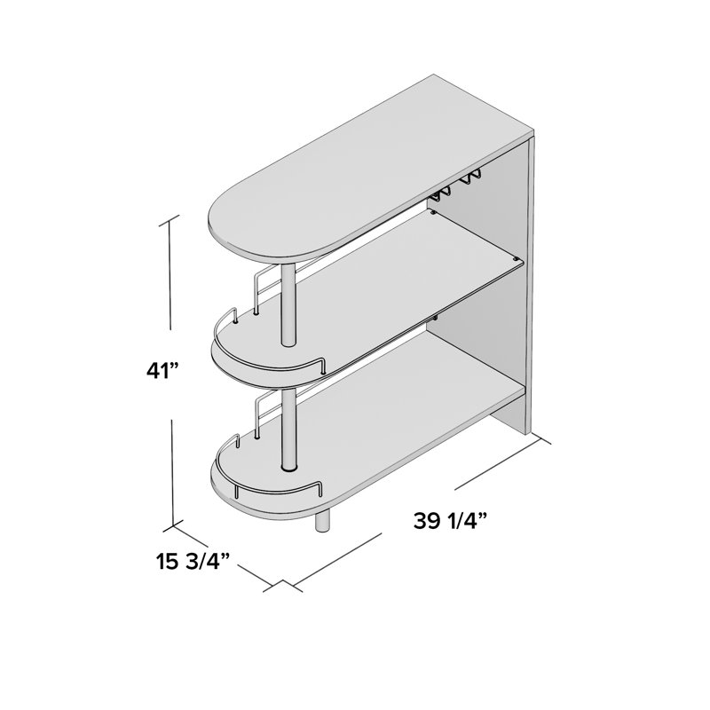 Milwaukee Bar with Wine Storage & Reviews AllModern