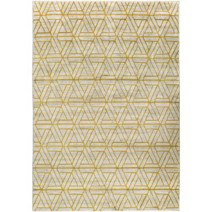 Modern Contemporary Triangle Rug Allmodern Ginsberg Yellow Area Rug