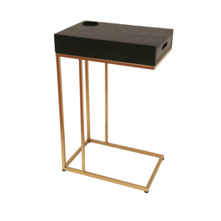 End Table With Removable Tray Wayfair Aldrich Metal Wood End Table With Removable Tray