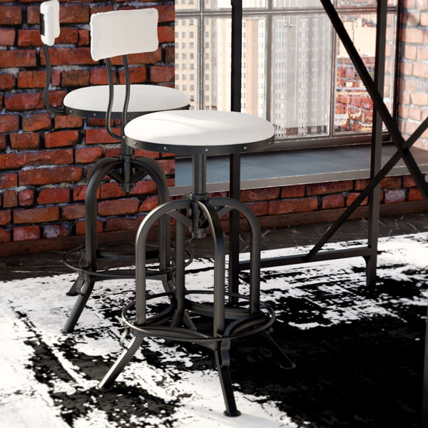 Oria Adjustable Height Swivel Bar Stool & Reviews Birch Lane