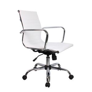 white office chairs you'll love | wayfair white office chairs you'll love | wayfair