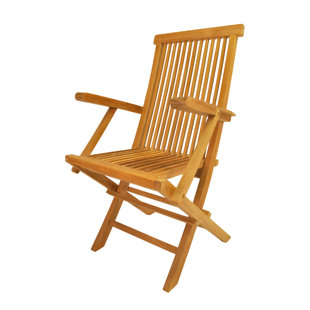 Folding Outdoor Chairs Wayfair Clasic Folding Teak Patio Chair Set Of 2