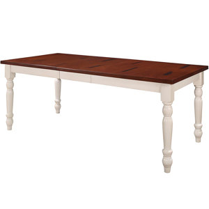 Hodslavice Solid Wood Turned Leg Extendable Dining Table