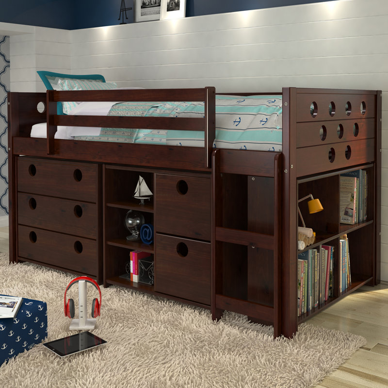 Mack Milo Abey Circles Twin Loft Bed With Storage Reviews Wayfair Abey Circles Twin Loft Bed With Storage