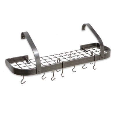 Enclume Usa Handcrafted Premier Elite Bookshelf Wall Mounted Pot Usa Handcrafted Premier Elite Bookshelf Wall Mounted Pot Rack