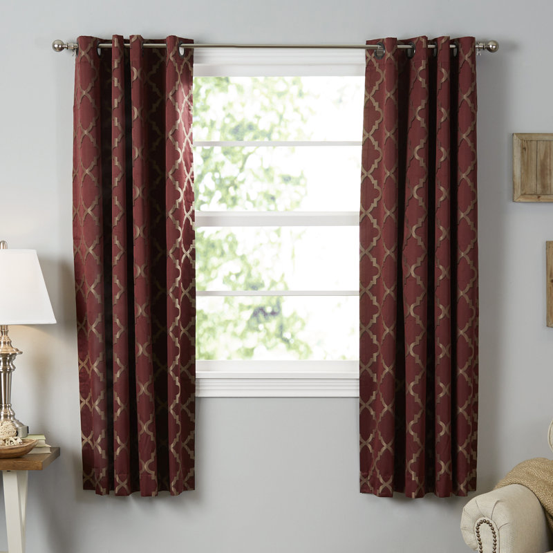 House of Hampton Kingston Upon Thames Geometric Blackout Single Curtain