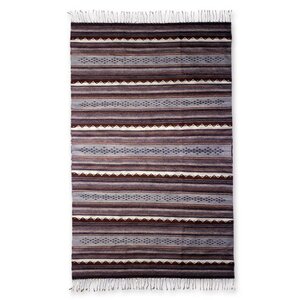 Zapotec Hand-Loomed Brown Sky Area Rug