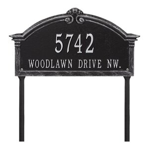 Roselyn Arch Personalized Grande 2-Line Lawn Address Sign
