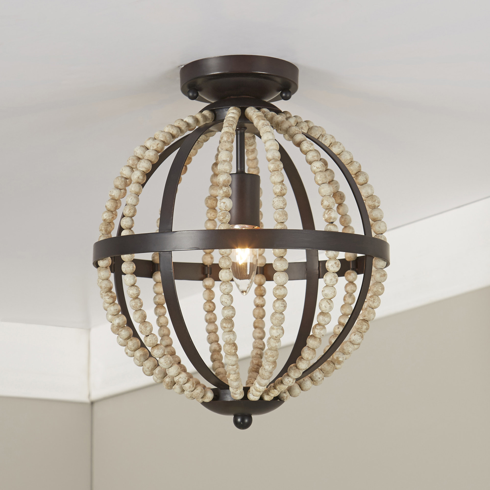 Breakwater Bay Mccown Beaded Flush Mount Reviews Wayfair