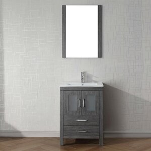 Cartagena 24″ Single Bathroom Vanity Set with Ceramic Top and Mirror