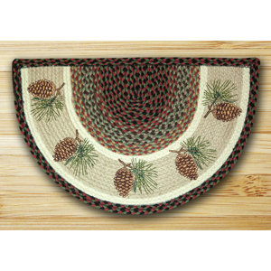 Pinecone Printed Brown Slice Area Rug
