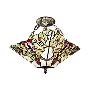 Art Nouveau 2-Light Semi Flush Mount