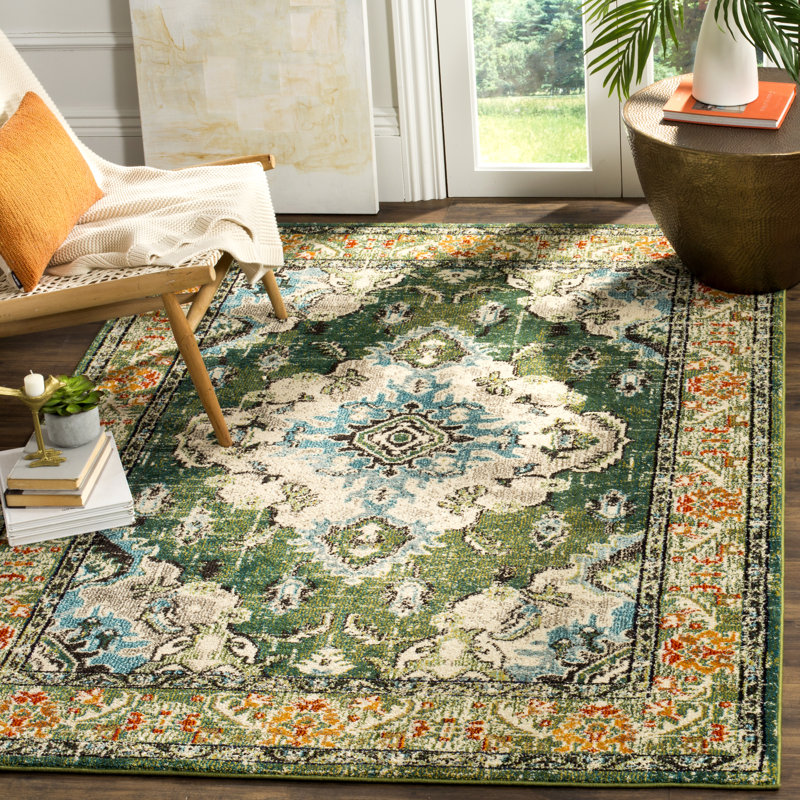 Mistana Newburyport Green Area Rug & Reviews Wayfair