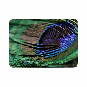 Angie Turner Peacock Feather Memory Foam Bath Rug