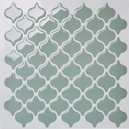 Tictactiles 9 5 X 10 L Stick Mosaic Tile In Sage Green 9 5 X 10 L Stick Mosaic Tile