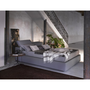 Upholstered Platform Bed by J&M Furnit..