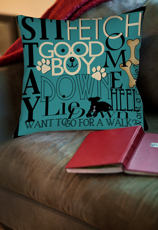Manual Woodworkers & Weavers Dog Commands Printed Throw Pillow