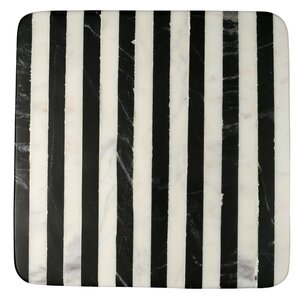Old Hollywood Striped Marble Trivet