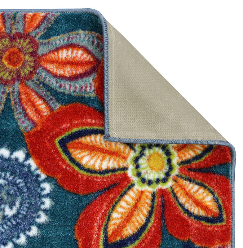 Charlton Home Swansville Green/Orange Area Rug & Reviews Wayfair