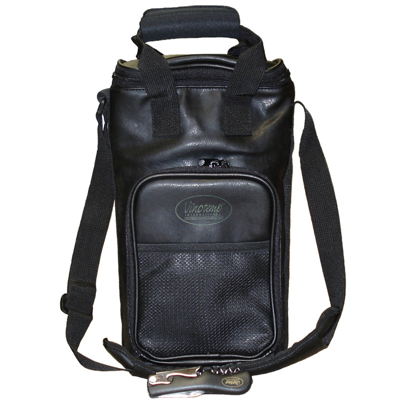 Vinotemp Wine Carrier Bag In Faux Leather Wayfair Wine Carrier Bag In Faux Leather