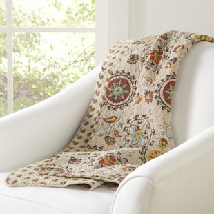 Throw Quilts You Ll Love Wayfair Zahara Cotton Quilted Throw