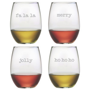 Fa La La Stemless Wine Glass (Set of 4)