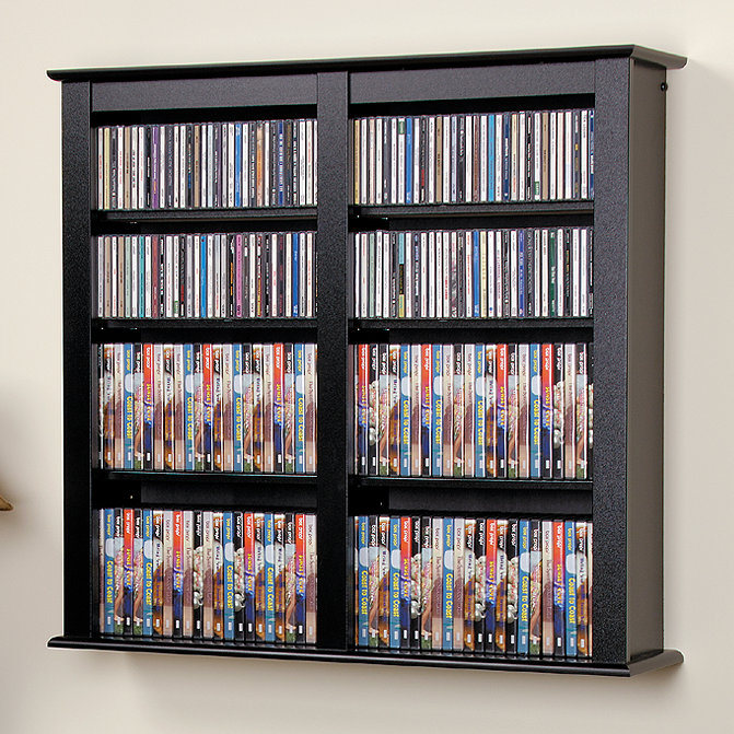 Prepac Floating Wall Mounted Double Multimedia Storage Rack & Reviews