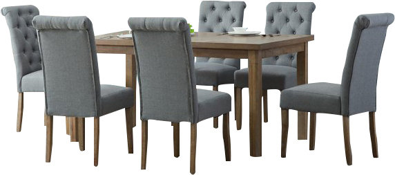 Bungalow Rose Kenleigh Solid Wood 7 Piece Dining Set Reviews Wayfair