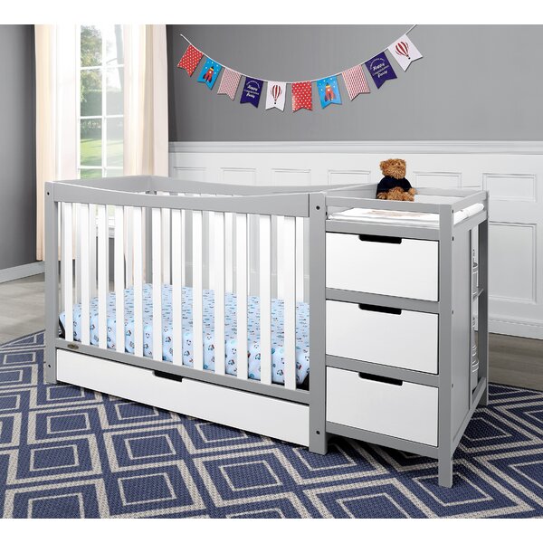 convertible crib with changing table