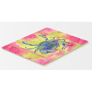 Bright Pink and Blue Crab Kitchen/Bath Mat