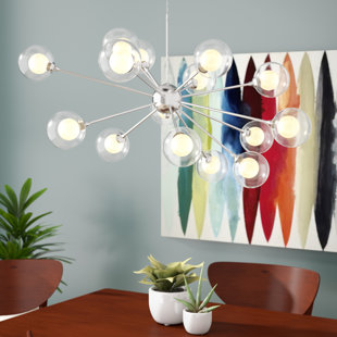 Mid Century Modern Pendants You Ll Love Wayfair Jaxon 15 Light Cer Pendant