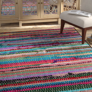 Machine Washable Rag Rugs Wayfair Perino Rag Red Blue Area Rug