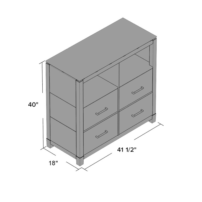 Mercury Row Seleukos 4 Drawer Media Chest & Reviews Wayfair