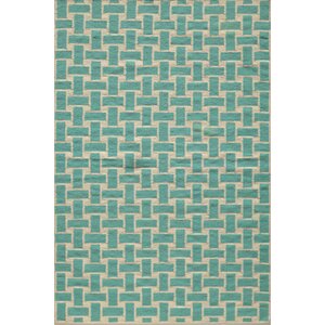 Hagler Hand-Woven Aqua Area Rug